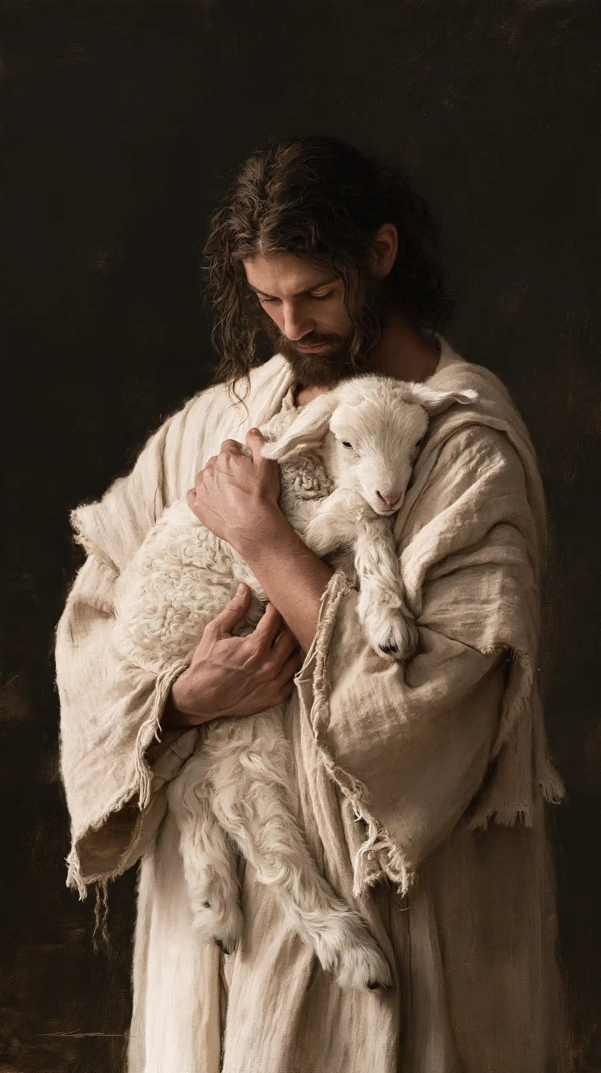 Jesus and the Lamb — Refuge in the Frayed Mantle