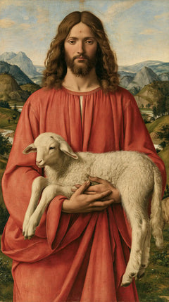 Jesus and the Lamb — The Offering Before the Green Hills