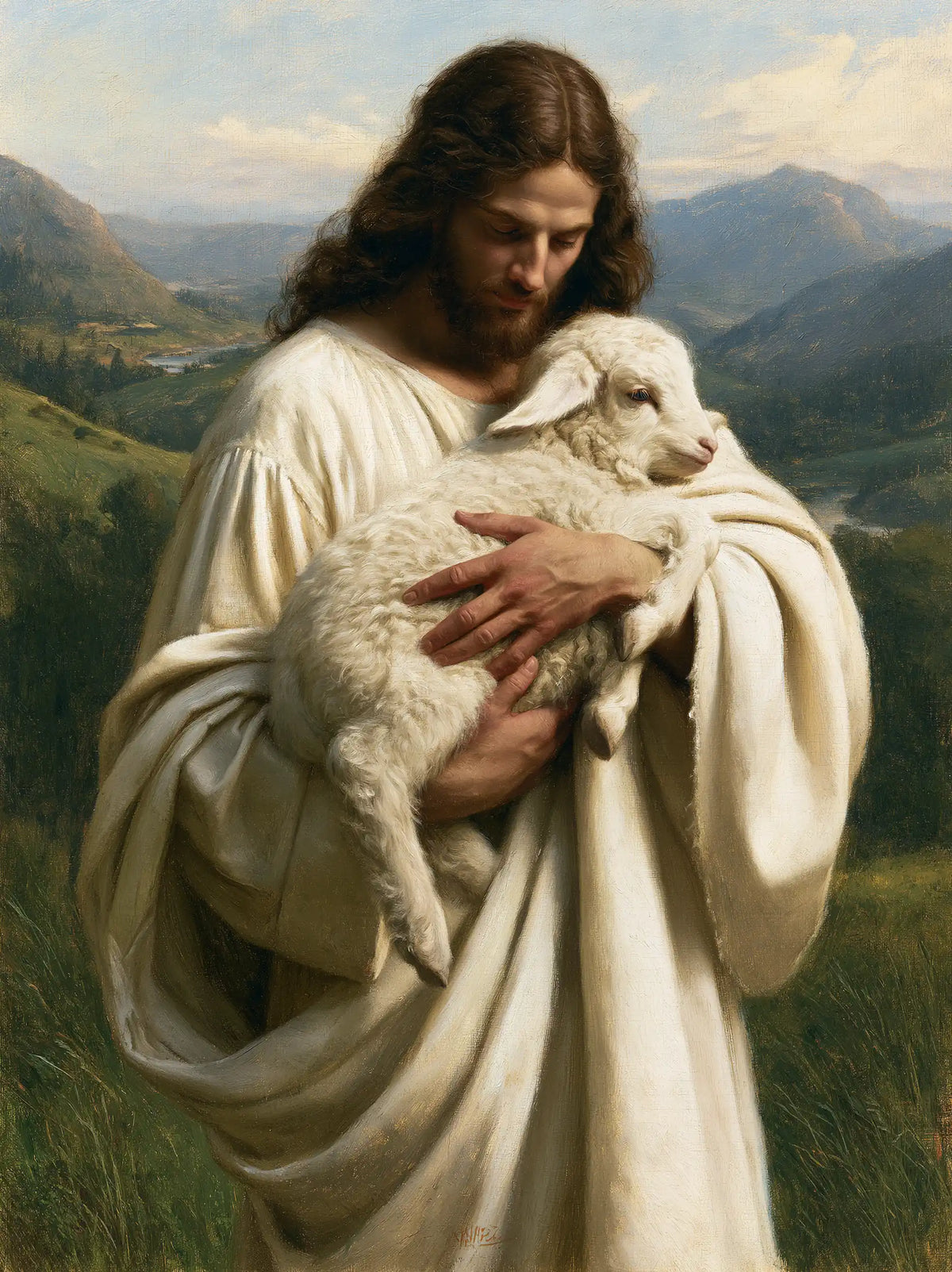 Jesus and the Lamb — Tenderness in the Hollow of the Valleys