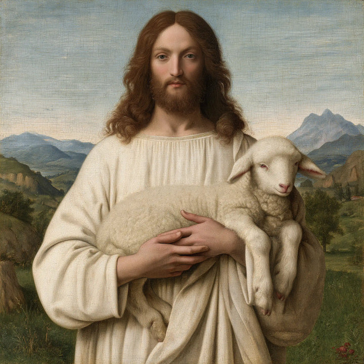 Jesus and the Lamb - Florentine Renaissance · Square n° 1