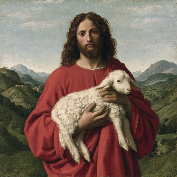 Jesus and the Lamb - Florentine Renaissance · Square n° 2