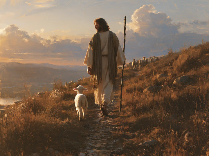 Jesus and the Lamb - Jesus Guiding the Lamb · Landscape n° 5