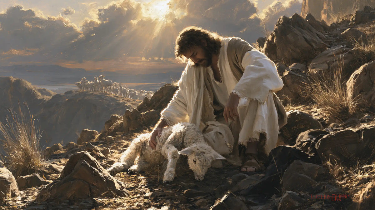 Jesus and the Lamb — Gentleness Reaches the Stones