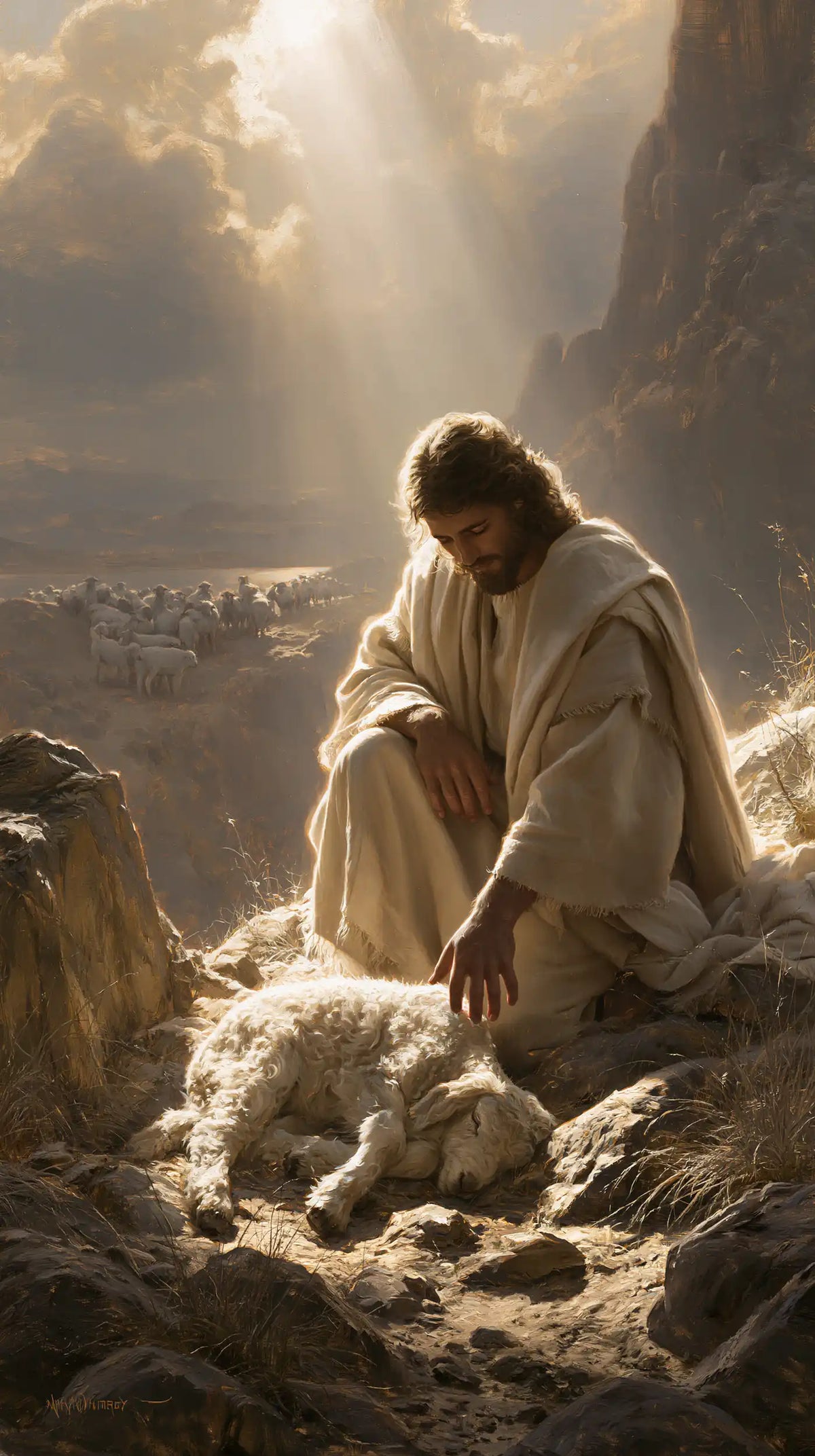 Jesus and the Lamb — The Ray Watching Over Sleep
