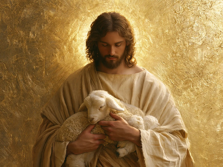 Jesus and the Lamb - Sacred Gold · Landscape n° 2