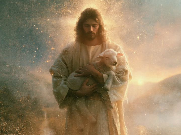 Jesus and the Lamb - Symbolist · Landscape n° 3