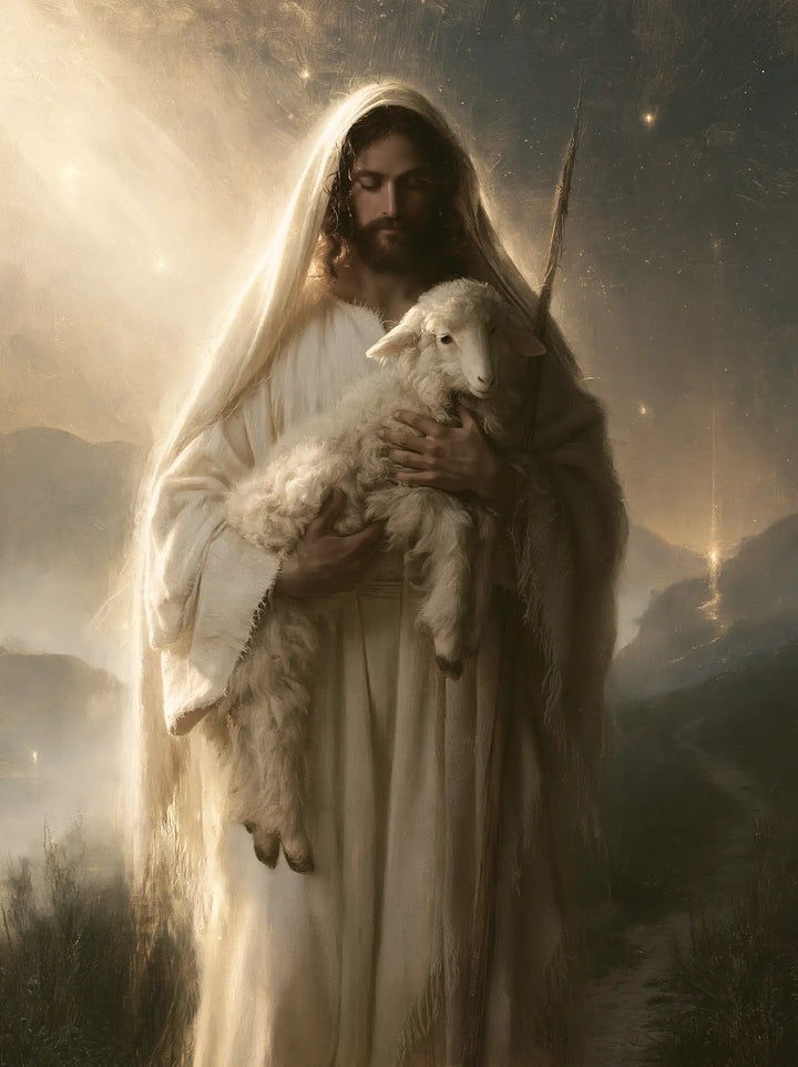 Jesus and the Lamb - Symbolist · Portrait n° 10