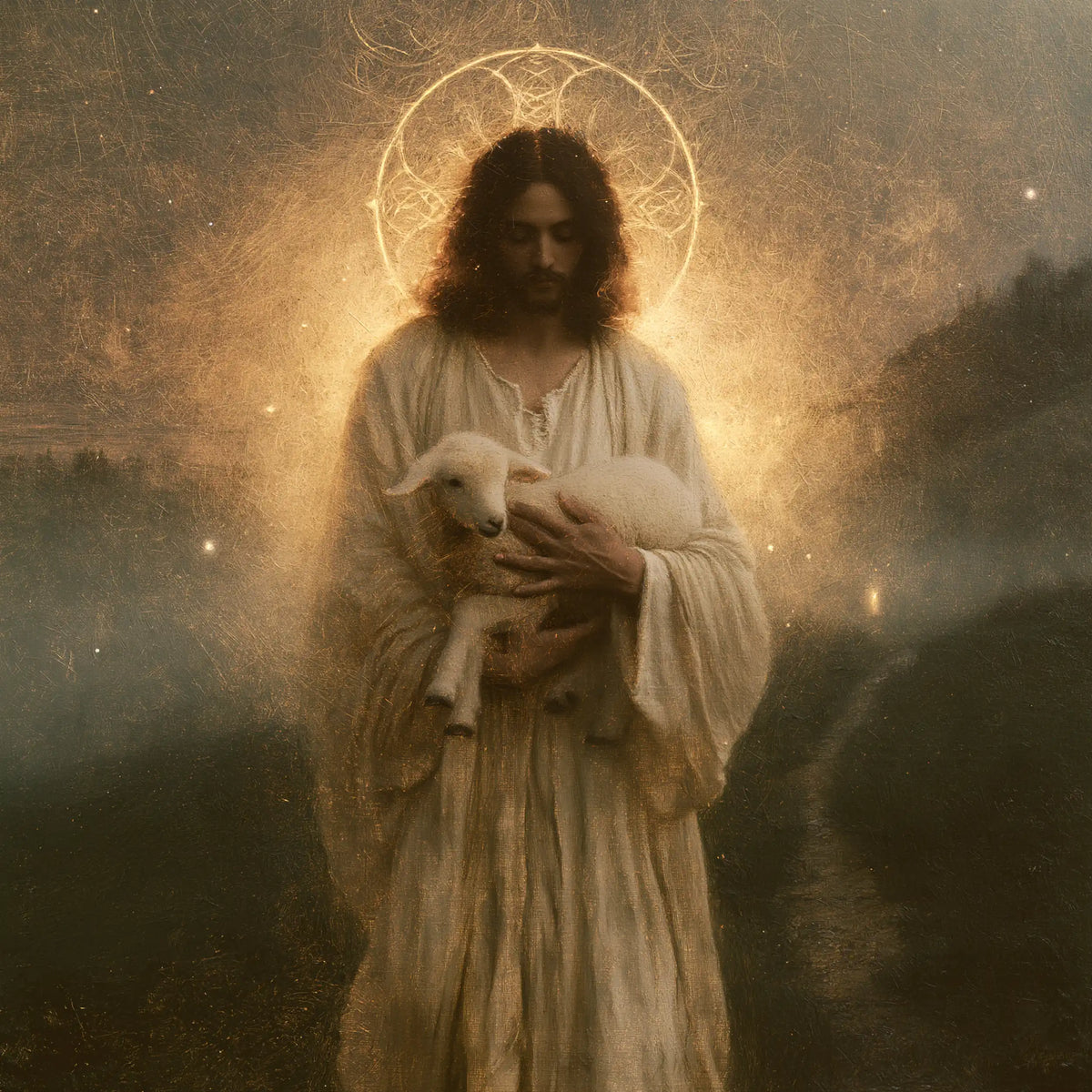 Jesus and the Lamb — The Rosette Suspended in the Night