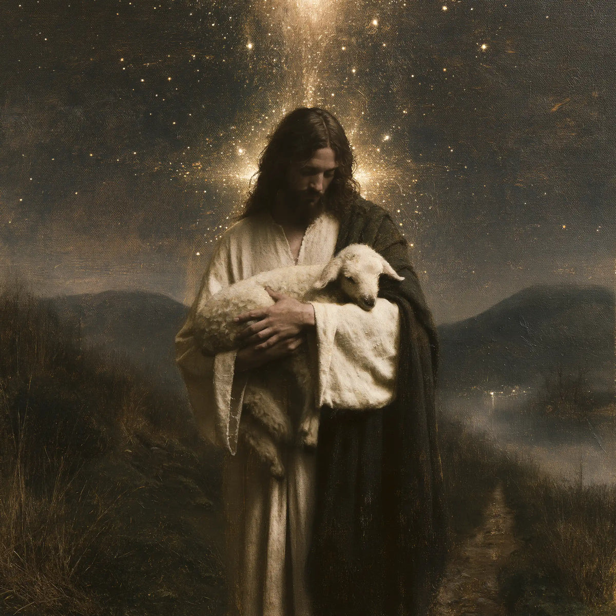 Jesus and the Lamb — The Starry Way Above the Refuge