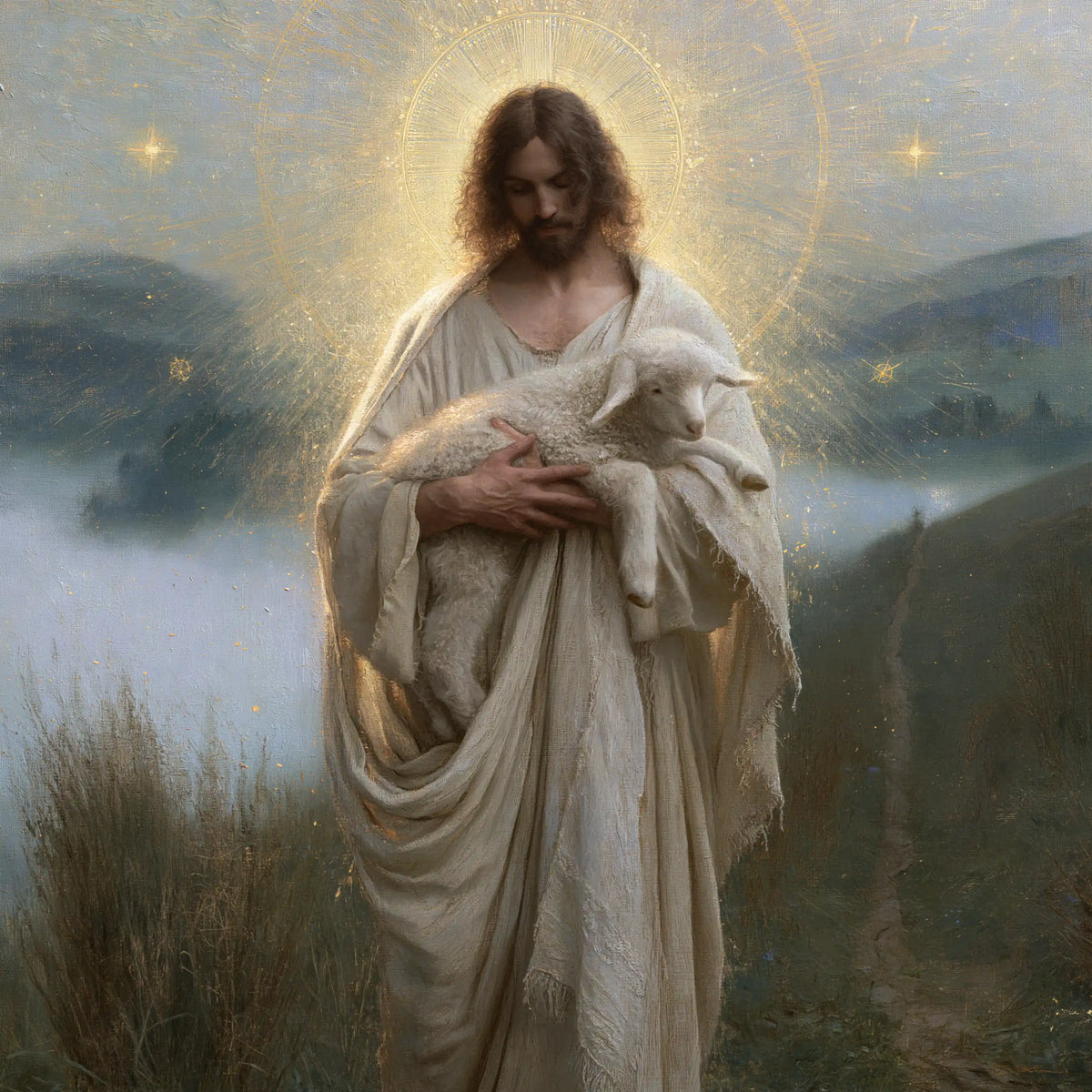 Jesus and the Lamb — The Lamb Beneath the Two Stars