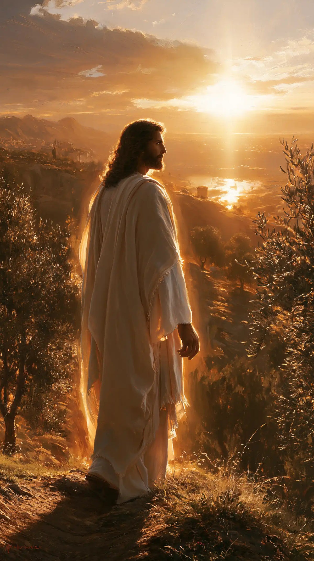 Jesus at Sunset — The Mirror of Sunset