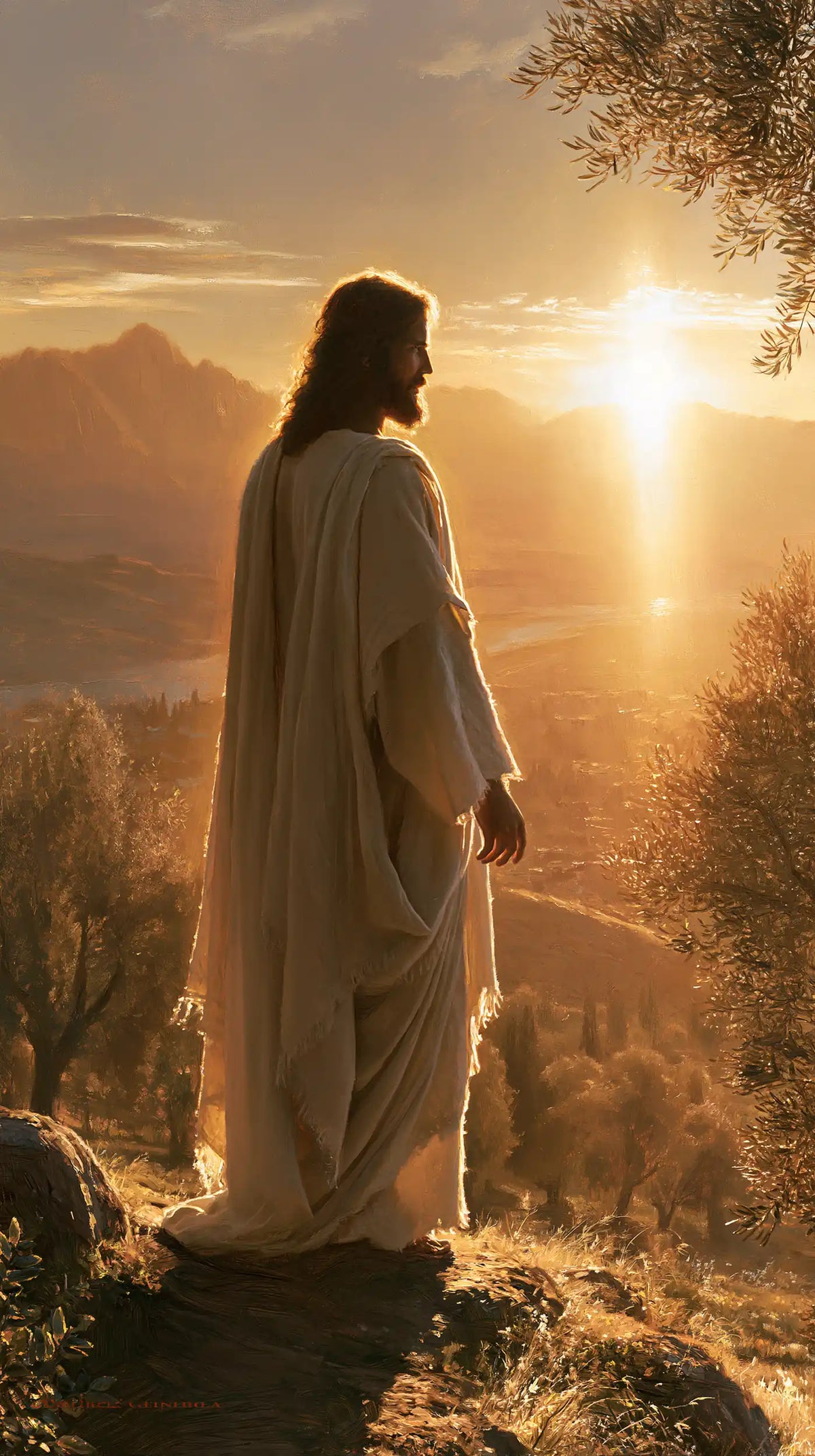 Jesus at Sunset — An Evening Held in Stillness