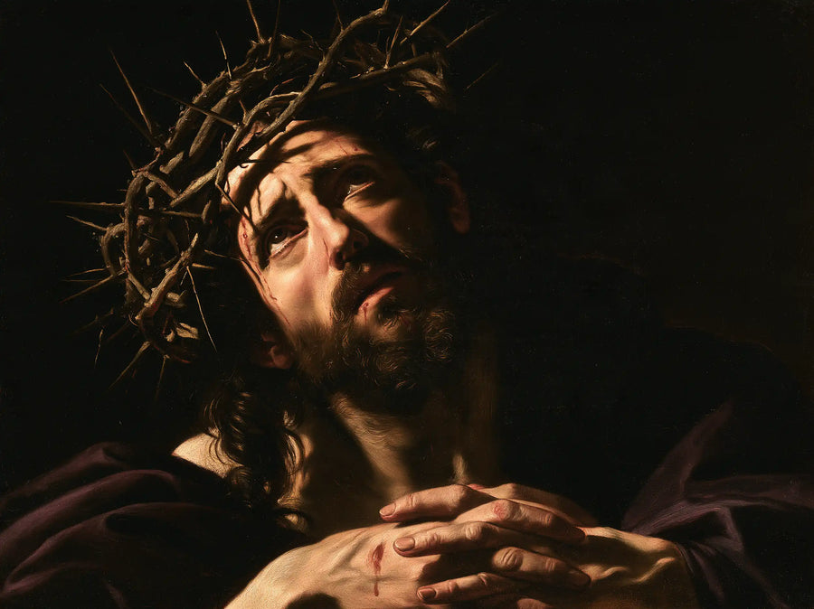Jesus Crowned with Thorns — The Gaze above Crossed Hands