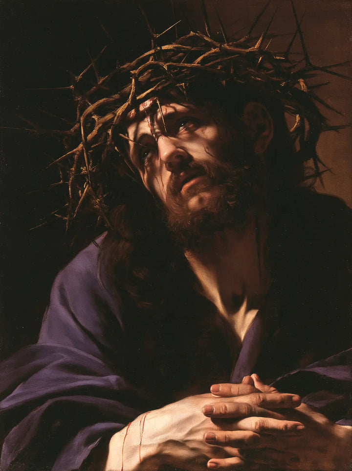 Jesus Crowned with Thorns — Resting Hands beneath the Heavy Crown