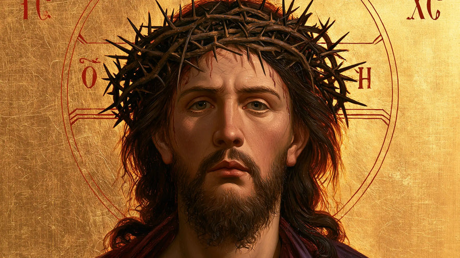 Jesus Crowned with Thorns — Waiting beneath the Purple Nimbus