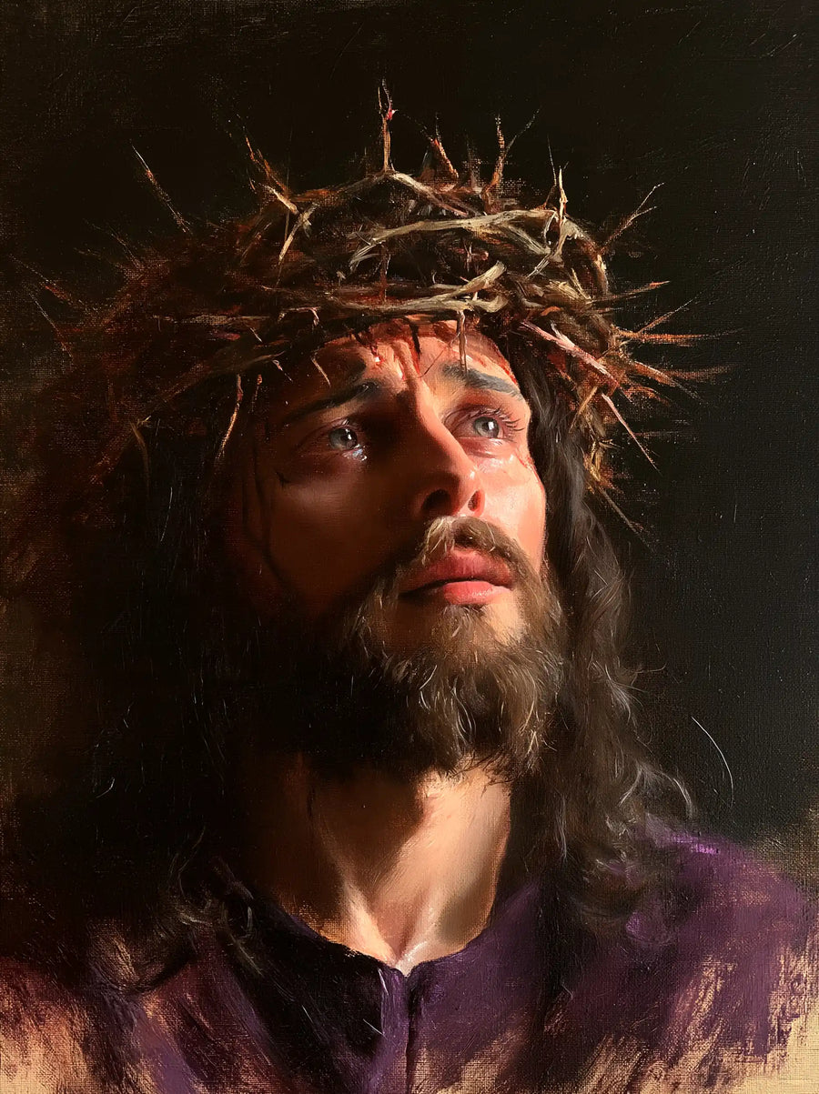 Jesus Crowned with Thorns — Heaven Awaited beneath the Red Brow