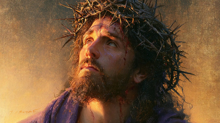 Jesus Crowned with Thorns — The Crown in the Amber Morning