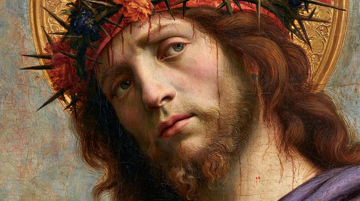 Jesus Crowned with Thorns — Russet Curls of the Inclined Face