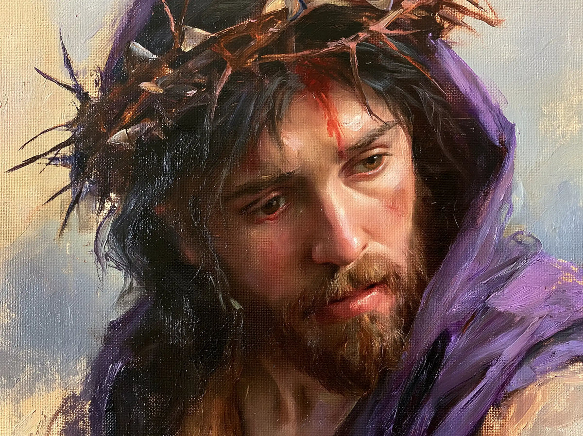 Jesus Crowned with Thorns — The Gaze toward the Lavender Shoulder
