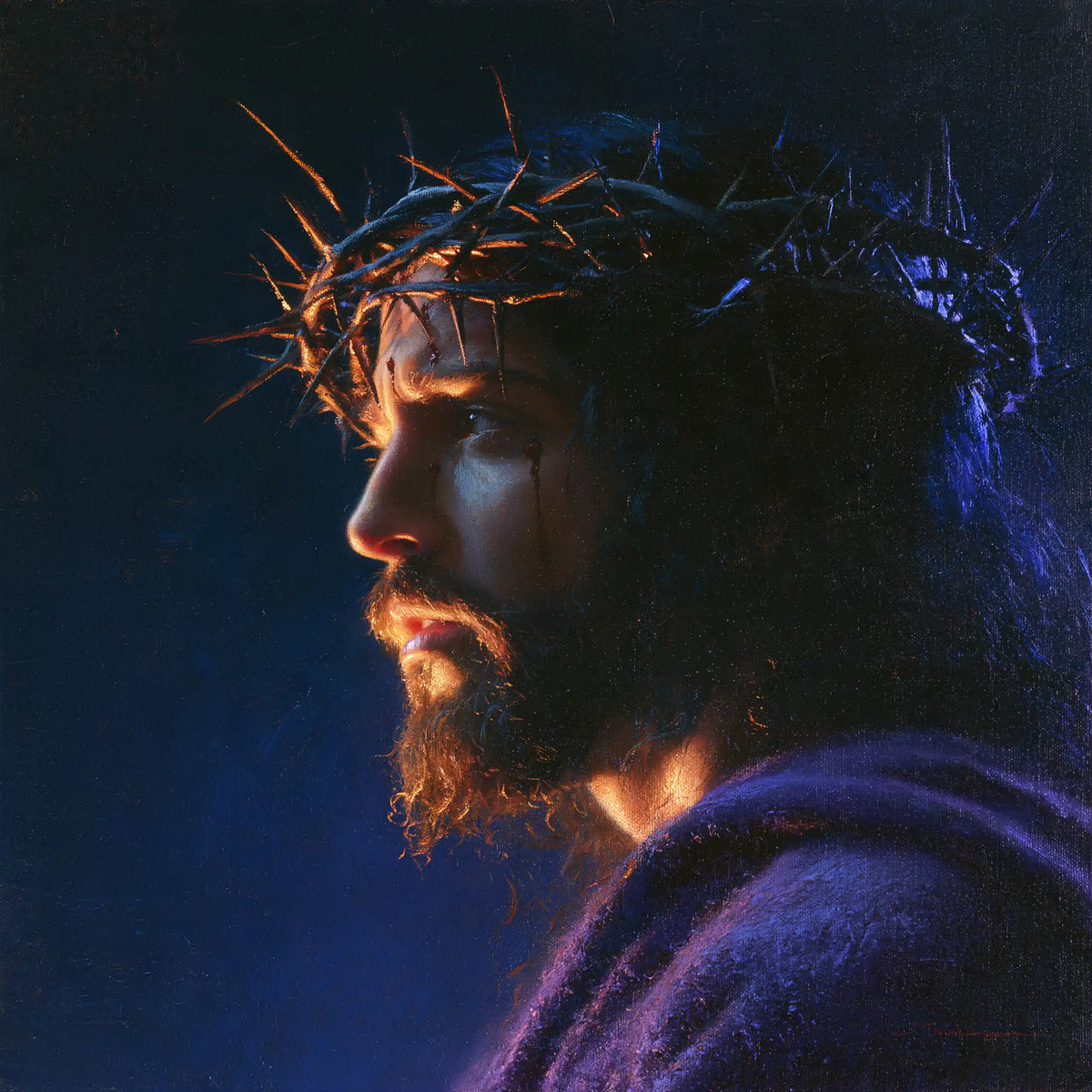 Jesus Crowned with Thorns — The Russet Glow of the Still Profile