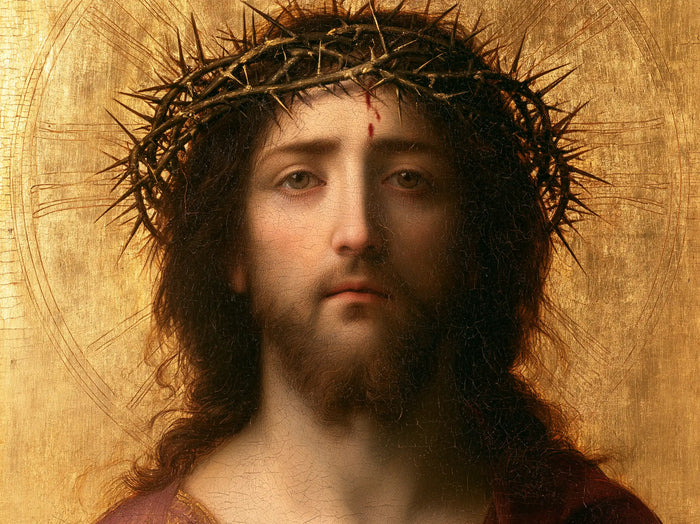 Jesus Crowned with Thorns — The Tender Face with the Striated Nimbus