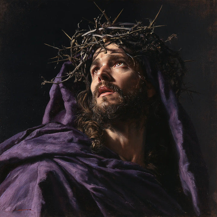 Jesus Crowned with Thorns — The Dark Hood of Supplication