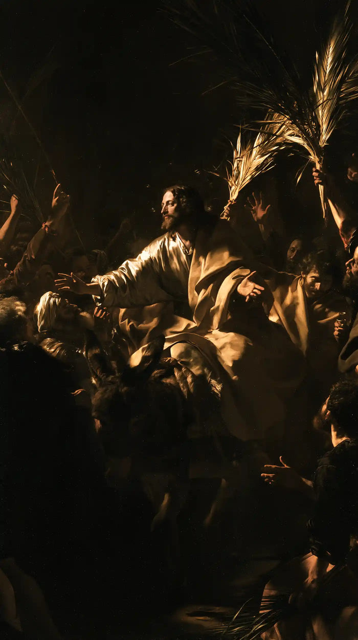 Jesus Enters Jerusalem – Caravaggio Tenebrism · Portrait no. 3