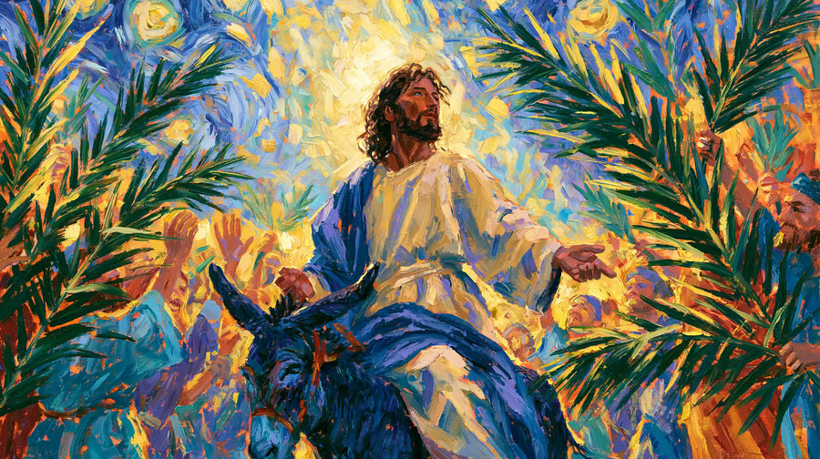 Jesus Enters Jerusalem – Post-Impressionist · Landscape no. 9