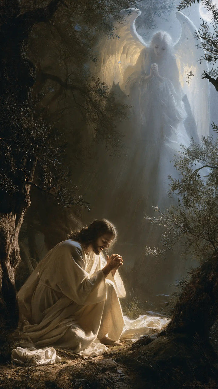 Jesus in Gethsemane - Jesus and the Consoling Angel · Portrait n° 3