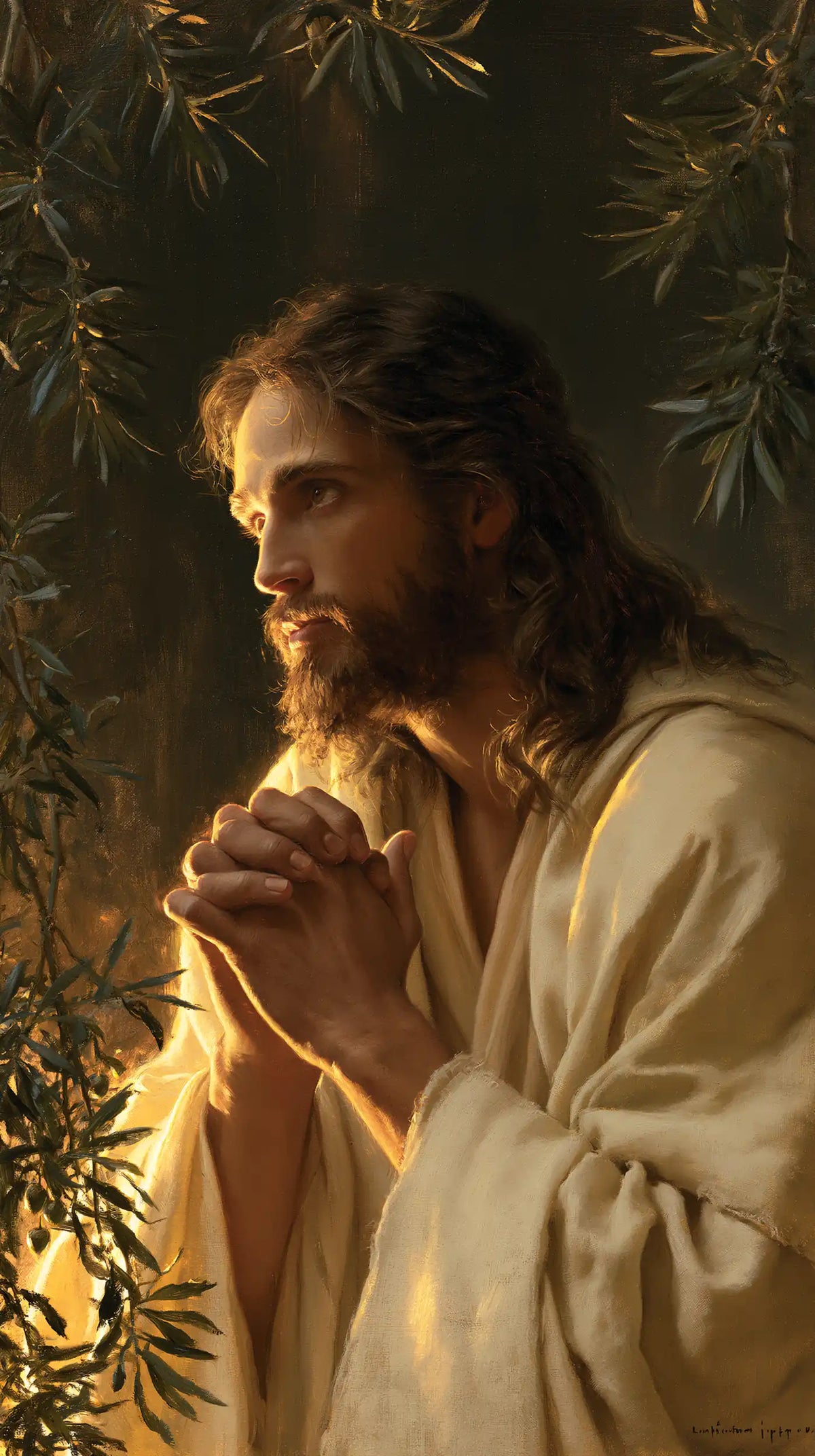 Jesus in Gethsemane - Devotional Portrait of Jesus in Gethsemane · Portrait n° 4