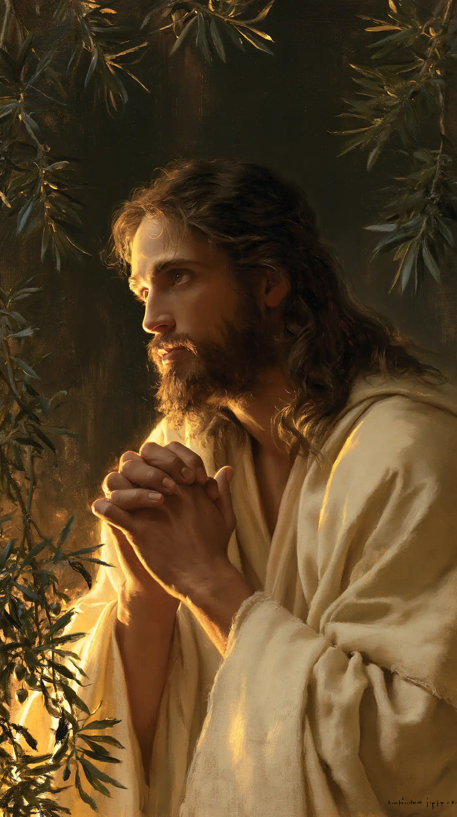 Jesus in Gethsemane - Devotional Portrait of Jesus in Gethsemane · Portrait n° 4