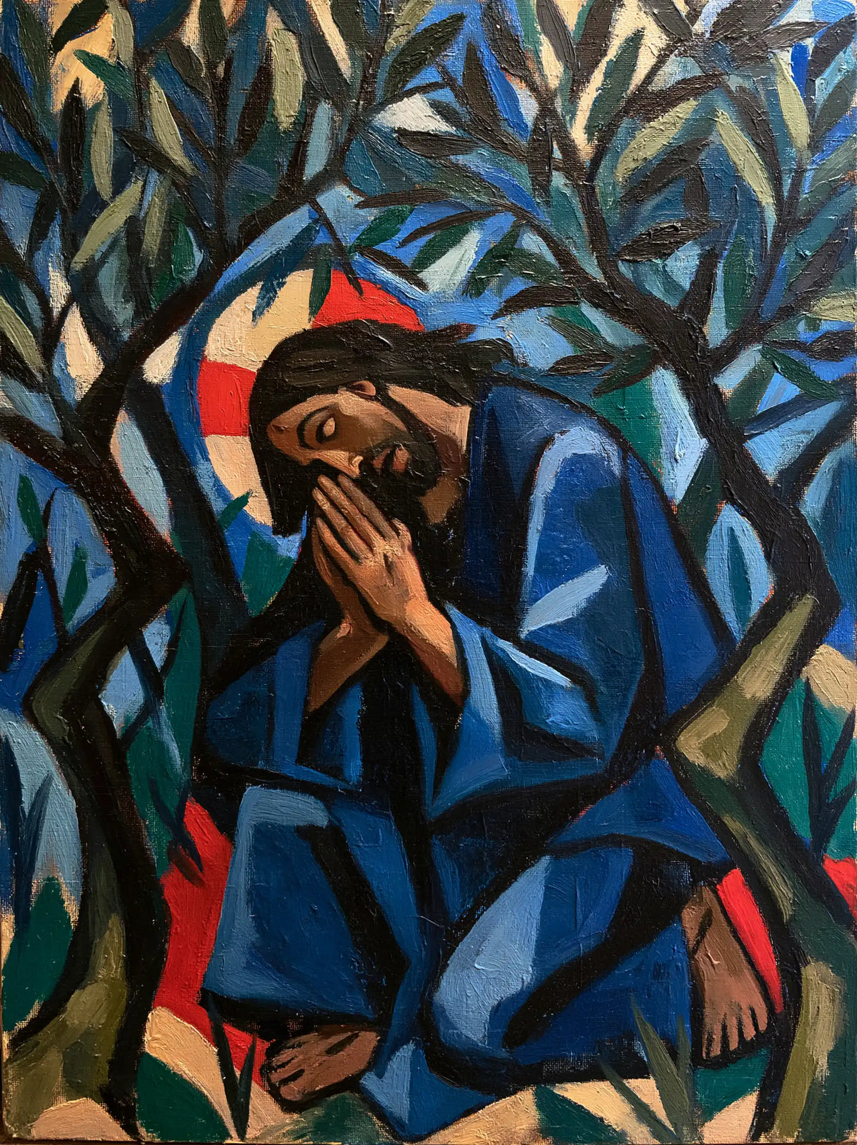 Jesus in Gethsemane — The Red Halo in the Blue Forest