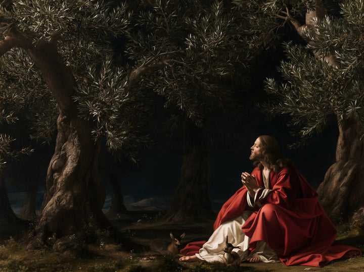 Jesus in Gethsemane — Prayer Deep in the Olive Grove