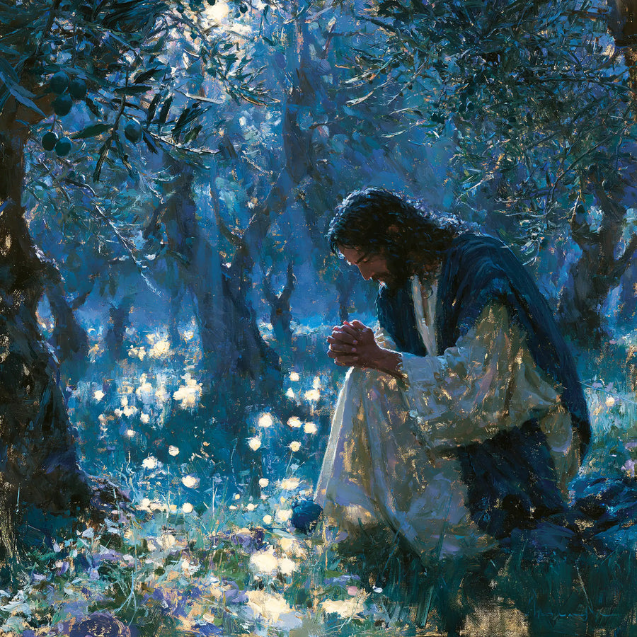 Jesus in Gethsemane - Impressionist · Square n° 8