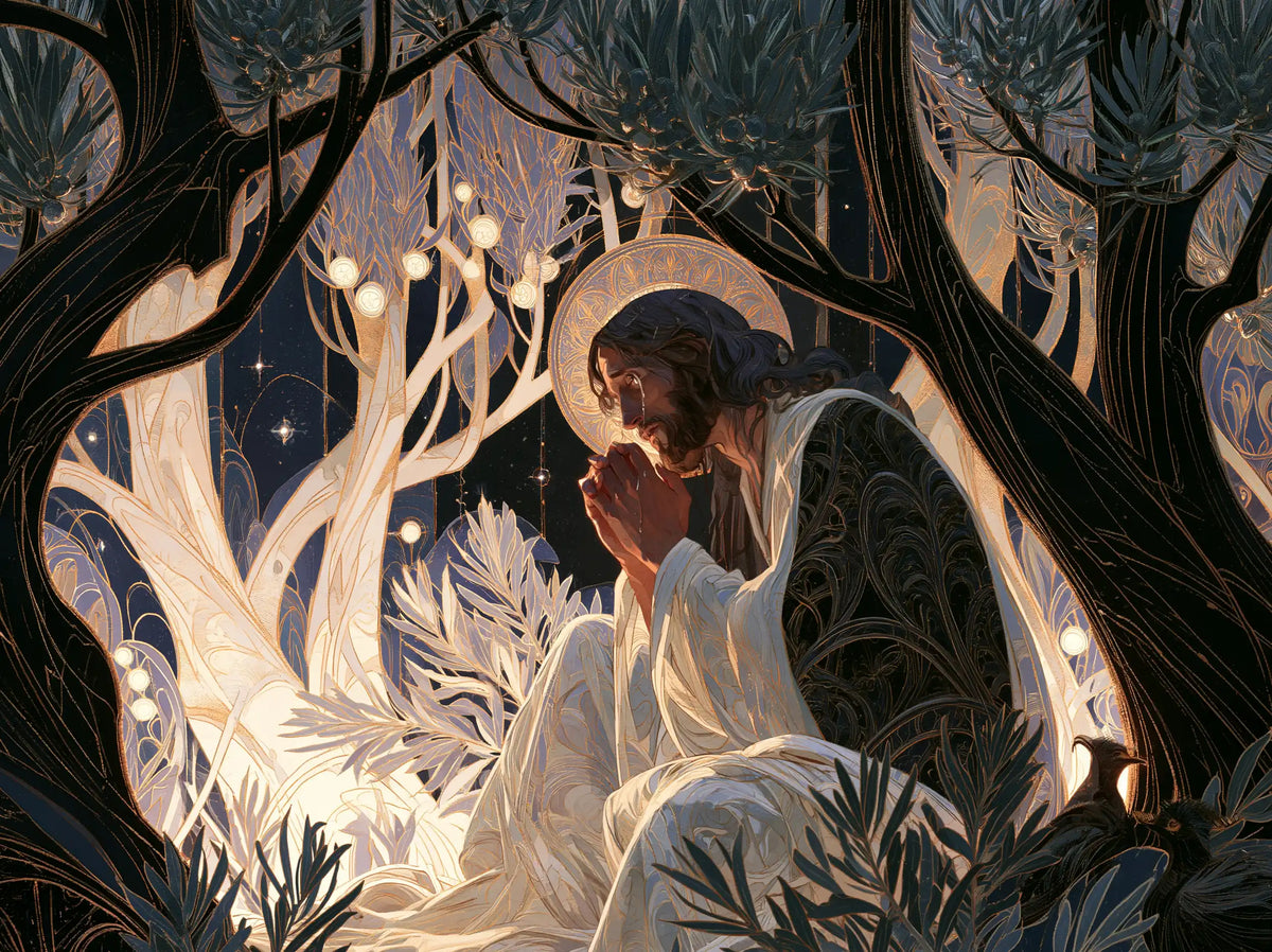 Jesus in Gethsemane — The White Trees of Consolation
