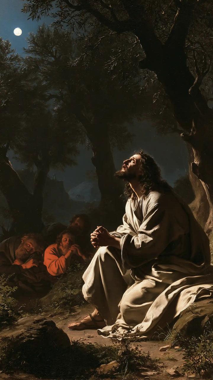 Jesus in Gethsemane - Jesus and the Sleeping Apostles · Portrait n° 5