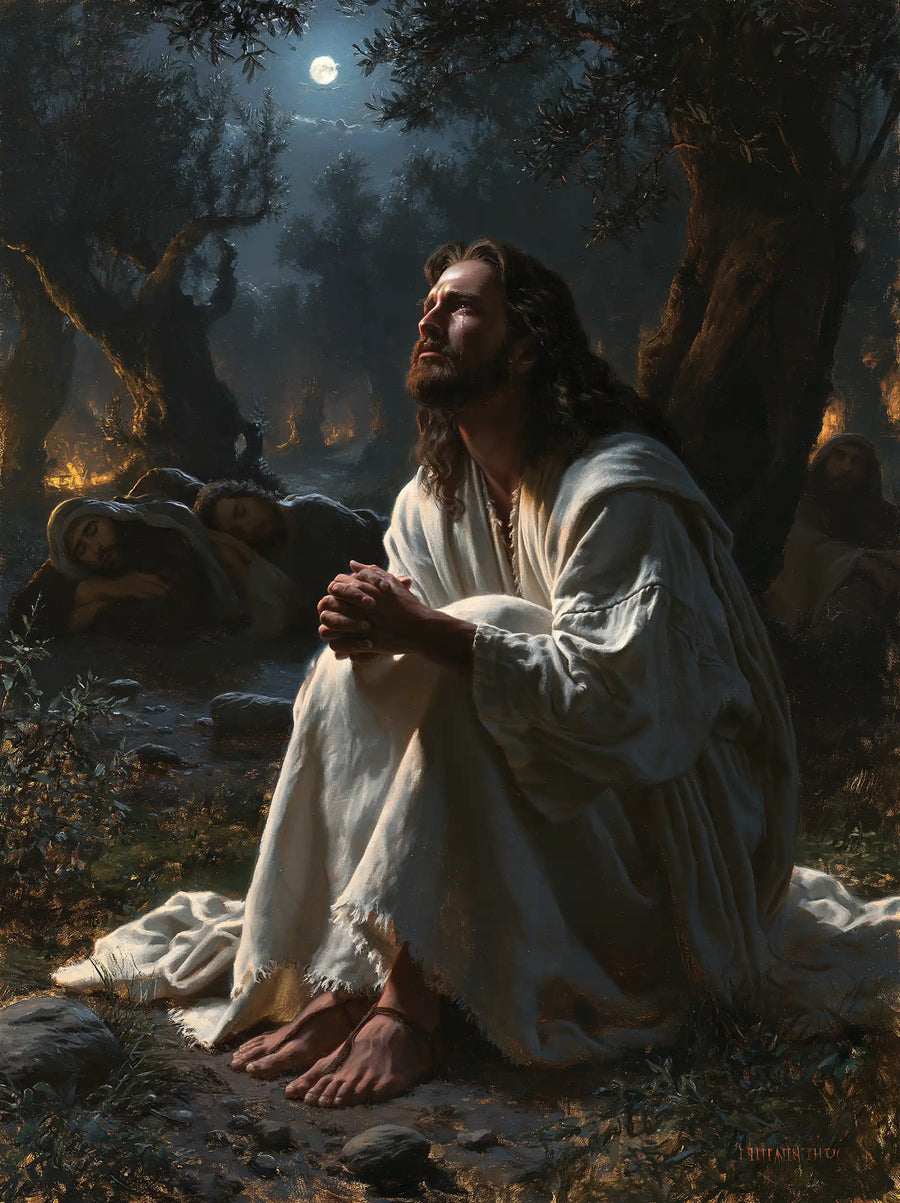 Jesus in Gethsemane — Bare Feet in the Silent Vigil