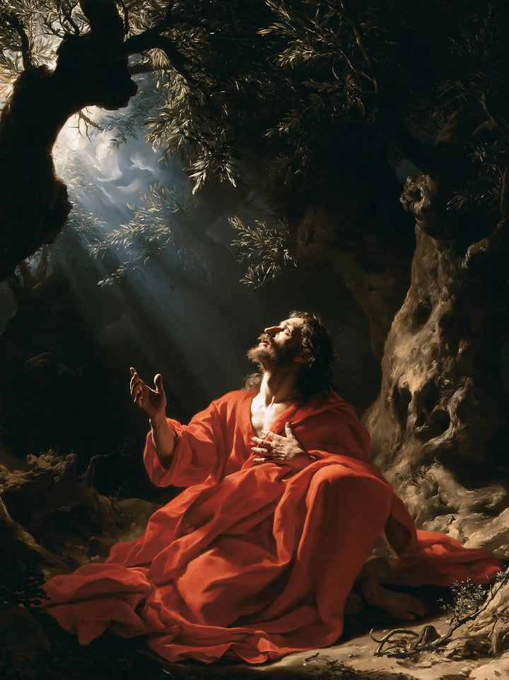 Jesus in Gethsemane — Scarlet in the Ray from Heaven