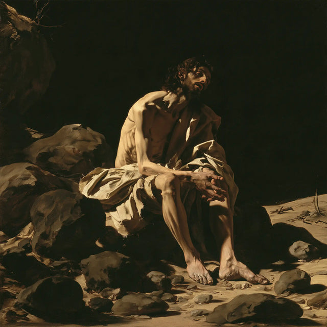 Jesus in the Desert — Rest Among Scattered Stones