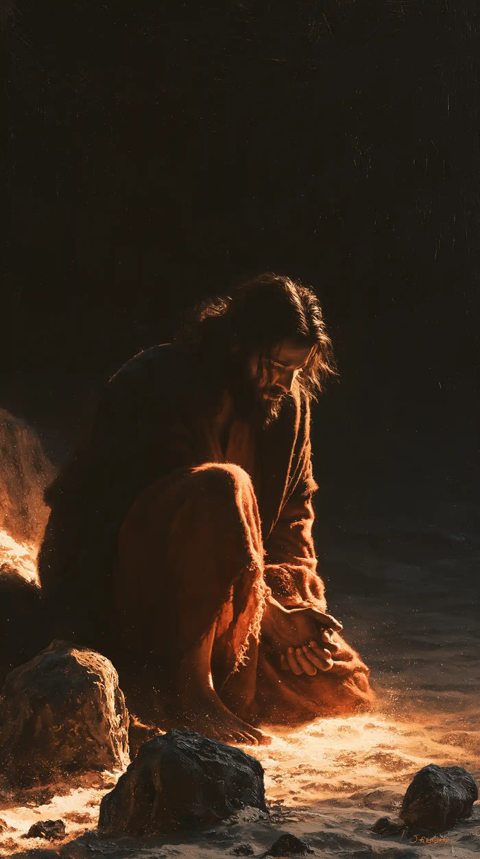 Jesus in the Desert — The Ember at the Foot of Contemplation