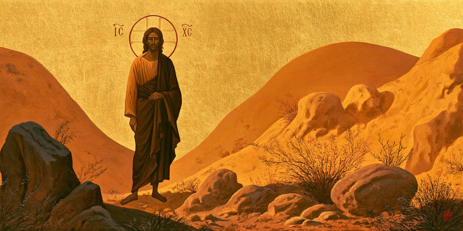 Jesus in the Desert - Contemporary Byzantine · Landscape n° 17