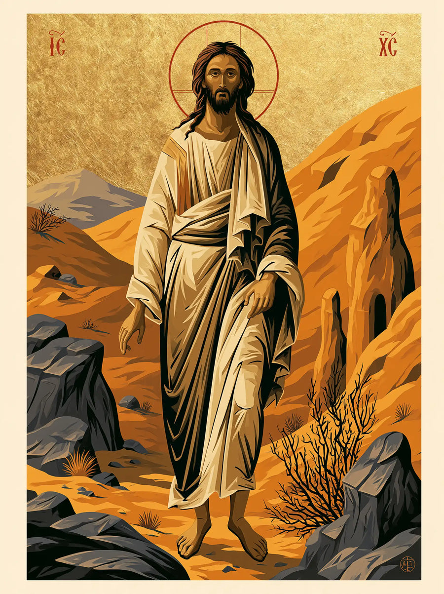 Jesus in the Desert - Contemporary Byzantine · Portrait n° 33