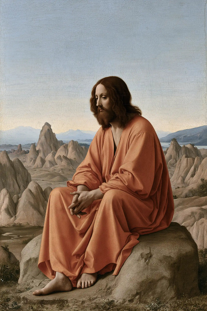 Jesus in the Desert — The Rose Robe in the Stillness of the Heights