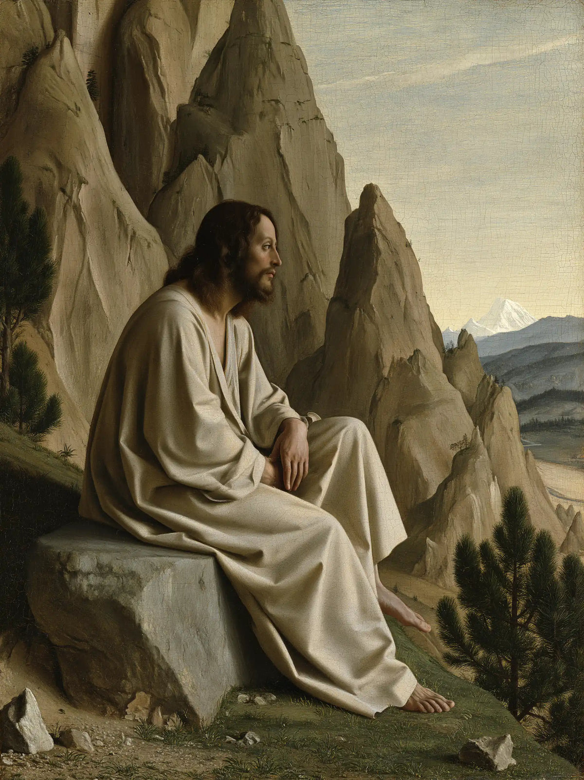 Jesus in the Desert — The Refuge at the Foot of the High Wall