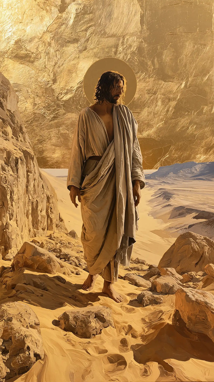 Jesus in the Desert - Sacred Gold · Portrait n° 7