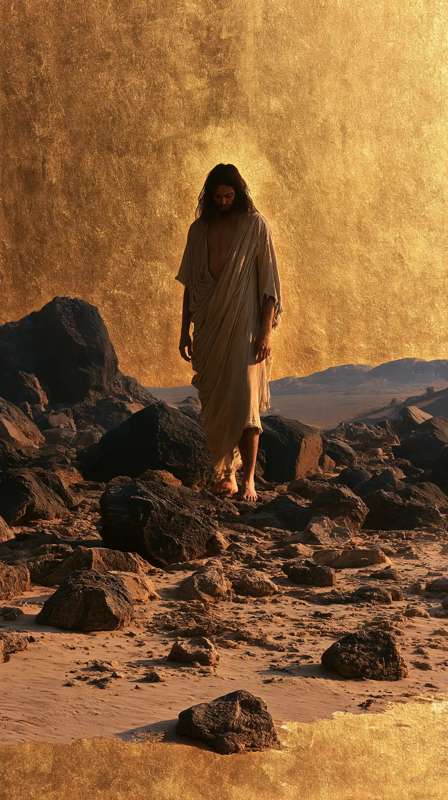 Jesus in the Desert - Sacred Gold · Portrait n° 11