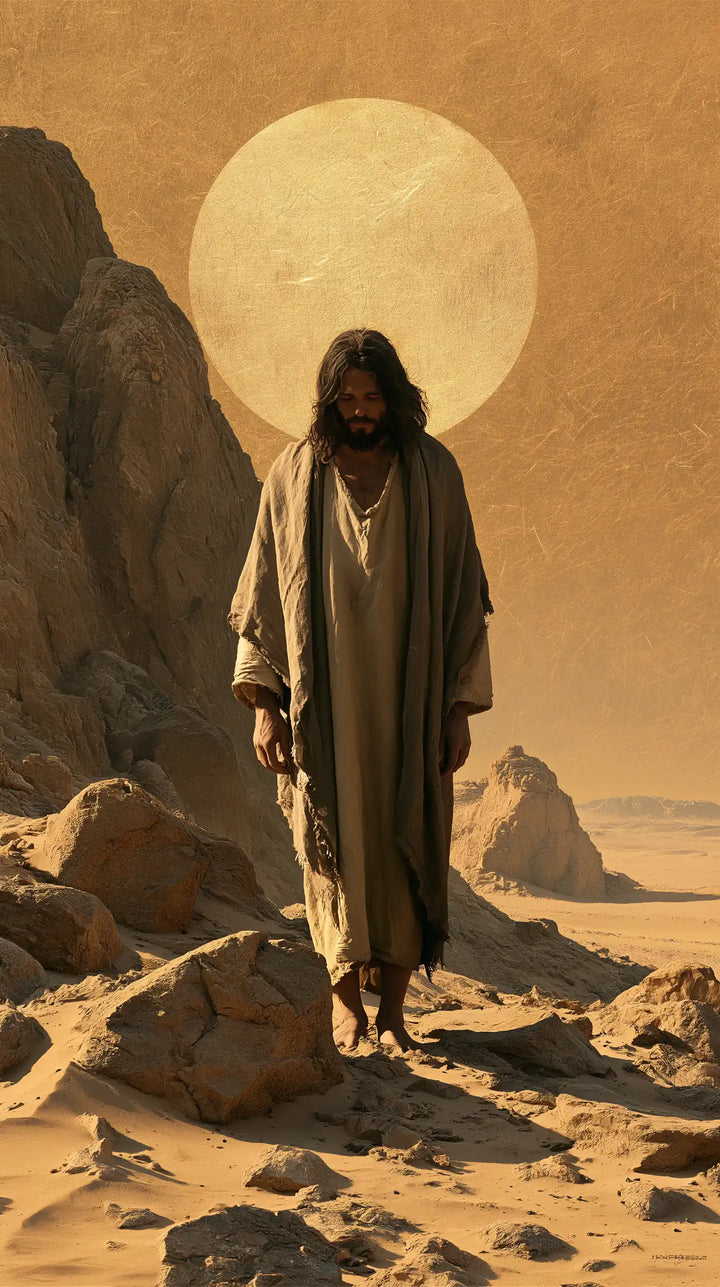 Jesus in the Desert - Sacred Gold · Portrait n° 12