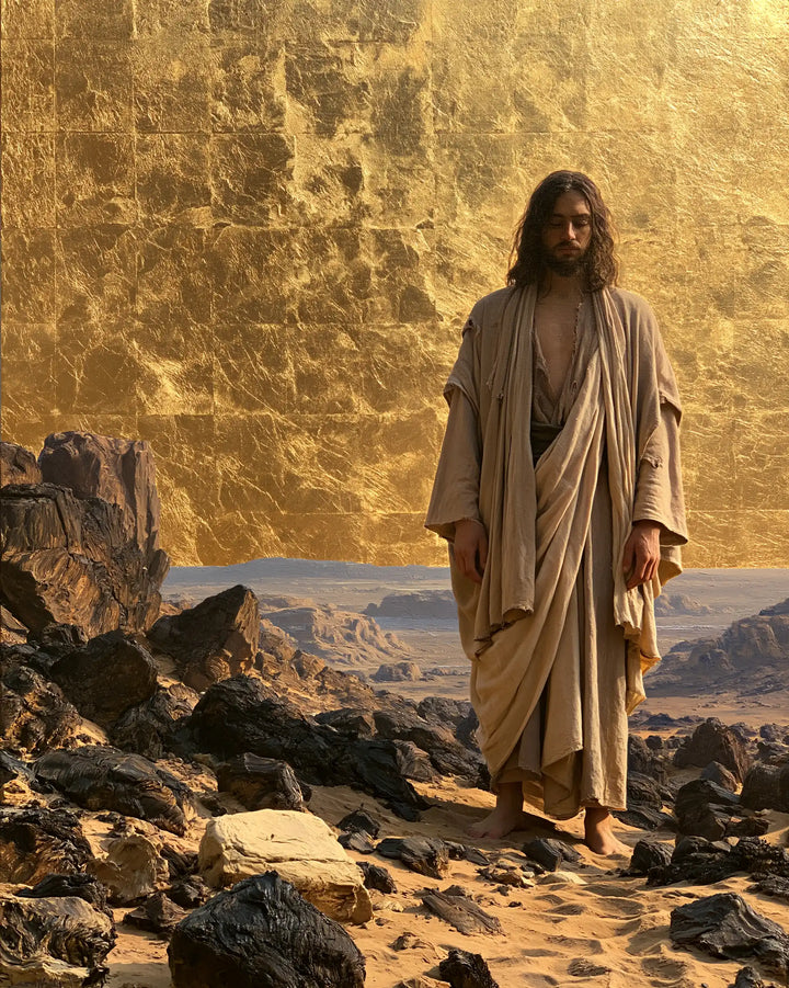 Jesus in the Desert - Sacred Gold · Portrait n° 32