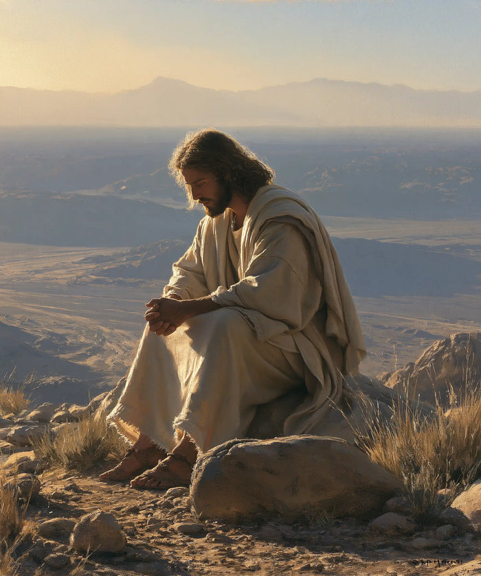 Jesus in the Desert — Rest among the Evening Grasses