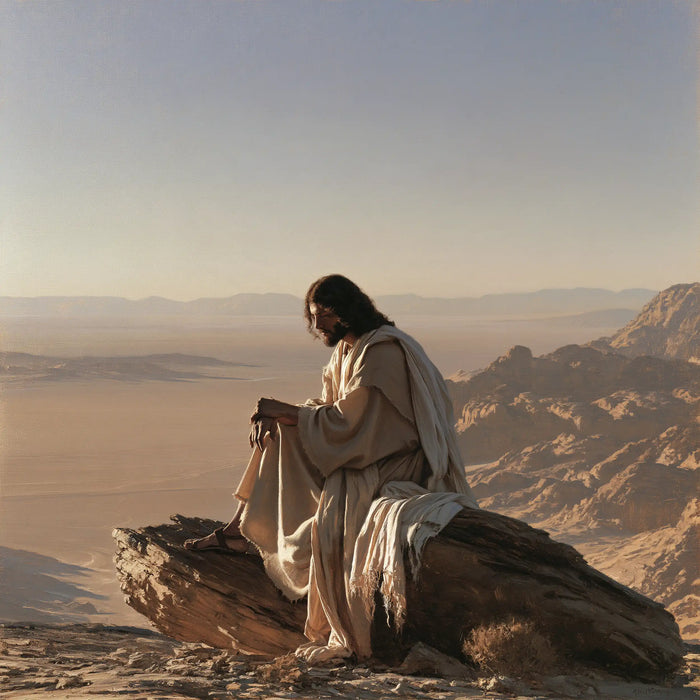 Jesus in the Desert — The Resting Ledge above the Sands
